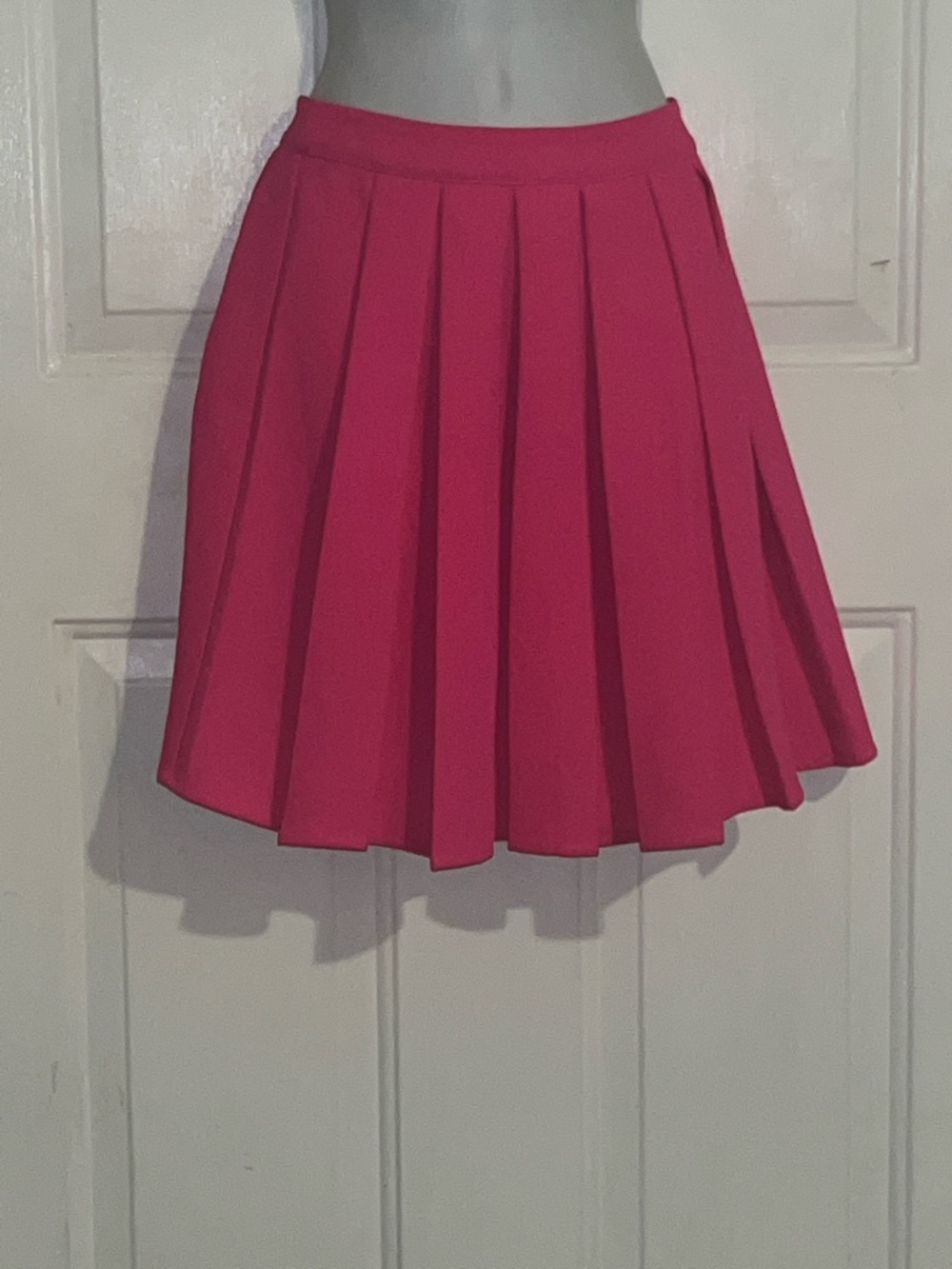 Sugarlips Pleated Fuchsia Circle Skater Skirt